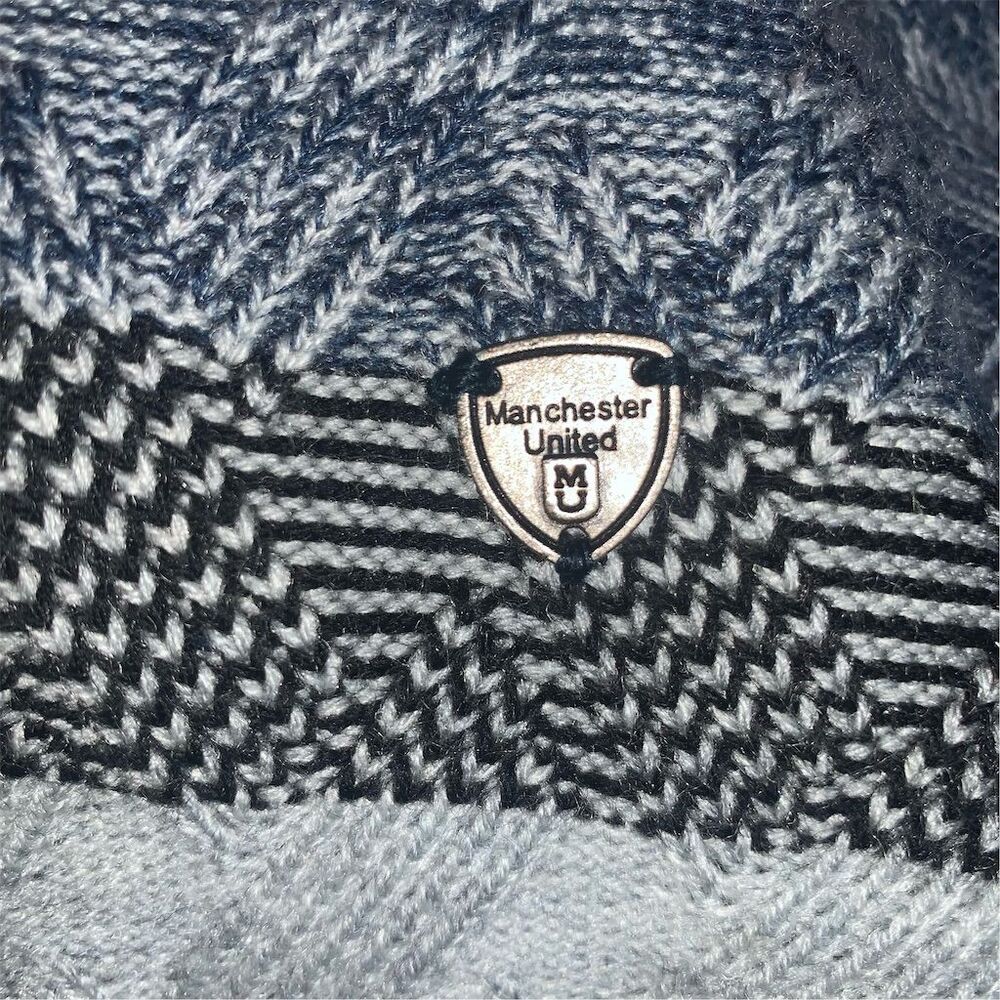 Men's V-Neck Sweater Vest Multicolor Manchester United L - Picture 4 of 5